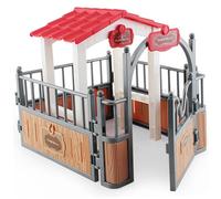 Giocattoli per Cavalli, Padiglione per Playset per Stalla per Cavalli 7, 3x5, 5x6, 3'' Padiglione per Playset per Fienile in plastica Accessori per Giocattoli Educativi Immaginari e Creativi per Gl