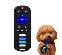 Giocattoli per dentizione, con telecomando per cani di piccola taglia, giocattolo per dentizione per noia e stimolazione, senza BPA (GM-nero)