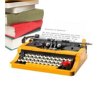 Giocattoli per di costruzione della macchina da scrivere - Giocattolo modello di visualizzazione da collezione, giocattoli per macchine da scrivere serie retrò classica | Set di costruzione di