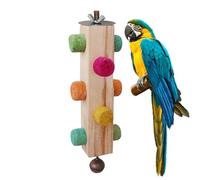 Giocattoli per distruggere gli uccelli - Giocattoli per uccelli per parrocchetti | Blocchi in legno naturale per pappagalli, giocattoli da masticare per pappagalli, parrocchetti, giocattoli di