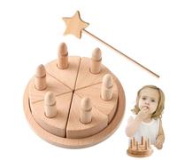 Giocattoli per Dolci in Legno - fingere Le Torte, Giocare a Mangiare | Set di taglieri per Compleanno, Giochi di Ruolo, per Il Gioco Creativo e Divertimento interattivo per Ragazze, Bambini