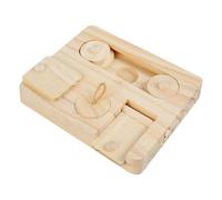 Giocattoli per foraggiamento per conigli, dispenser interattivo in legno per piccoli animali, simpatici giocattoli puzzle per criceti, giochi al coperto, alimentazione domestica, topi e conigli
