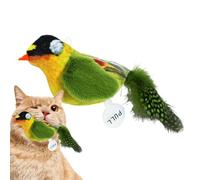 Giocattoli per gatti Floppy Bird | Giocattolo interattivo di piume attivato dal suono con uccelli al gatto Squeak Kitten Toys,Chirping Bird Cat Toy Grinching Piuma Coda giocattolo per Gattino, Gatti