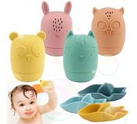 Giocattoli per il Bagnetto 7 pezzi Giocattoli da Bagnetto per Bambini Giochi Bagnetto Neonato Giocattoli da Bagno Senza Bisfenolo a per Neonati Ragazzi Ragazze