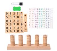 Giocattoli per il conteggio dei numeri in legno, giocattoli per l'apprendimento dei numeri in legno | Gioco di puzzle matematico per il conteggio dei manipolatori | Giocattolo di apprendimento della