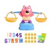 Giocattoli per il conteggio 'equilibrio, gioco di matematica per l'equilibrio 'orso, Gioco di matematica sull'equilibrio 'orso dei cartoni animati di 12 anatre, 30 carte fronte-retro, giocattolo