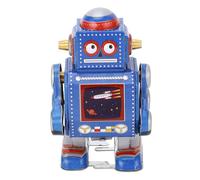 Giocattoli per il Riquadro del Robot Vettoriale Wind Up Robot Fat Decorative Wind Up Vintage Retro Toys per Cafe Bar Restaurant (BLUE)
