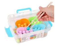 Giocattoli per la Classificazione dei Colori,Attività Educative di Abbinamento con Perline e Clip - Giocattoli per la Motricità Fine - per Bambini Natale Pasqua Compleanno Regalo Bambino Bambina