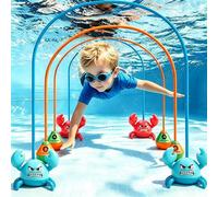 Giocattoli per l'acqua della piscina per bambini in estate - Anelli da immersione, anelli da immersione a forma di granchio, gioco di esplorazione della piscina, regalo educativo per la festa dei bamb