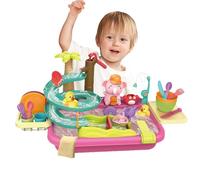 Giocattoli per lavello da cucina, lavello da lavoro per,Giocattolo per lavello da cucina 4 in 1 | Giocattolo di simulazione del tavolo ad acqua, set di giochi di pulizia della cucina con pista