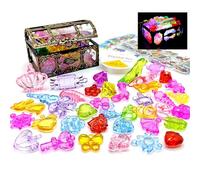 Giocattoli Per Le Immersioni In Piscina - Giocattoli In Piscina Sottomarino, Set Di Pratiche Di Immersione Divertente | Dolcatura Del Tesoro Pirata Con Platina Di Gemme Luminose, Gioco Di Avventura Ma