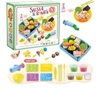 Giocattoli per l'impasto per bambini - Play pasta di cottura, burger waffle pizza finta gioco | Kit maker alimentare fai -da -te per bambini, giocattolo argilloso educativo per ragazze e ragazzi, set