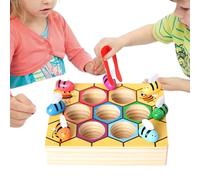 Giocattoli per Ordinare I Colori - Legno, Giocco Educativo, Bambini Piccoli | Mini Set Trappola con Pinze E Alveare, Gioco Cognitivo Cromatico Sviluppo Sensoriale 3 Anni Scuola Materna