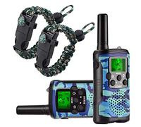 Giocattoli per Ragazzi 4-12 Anni Walkie Talkie Bambini 8 Canali Radio Con Torcia LCD per Campeggio Avventure Compleanno Giocattoli All'aperto Regali Bambino 5 6 7 8 Anni Ragazzi Regali (Mimetico blu)