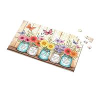 Giocattoli per ragazzi 4-6 composizioni floreali in barattolo con citazioni ispiratrici foto puzzle libri per adulti 1500 pezzi puzzle (1000 pezzi)