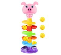 Giocattoli Per Rampa Di Palla - Torre Di Impilamento A 6 Strati Con 5 Palline Rotolanti Colorate, Set Di Giochi Per Lo Sviluppo Precoce | Game In Materia Di Scuola Materna Educativa Portatile,