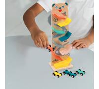 Giocattoli per rampe per auto Pista da corsa in legno brillante Rampa per