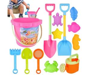 Giocattoli per sabbiera - Pacchetto di giocattoli da spiaggia da 13 pezzi, esperienza di gioco portatile, set colorato per bambini per , acqua, giochi, vacanze Gioco di ruolo fantasioso per