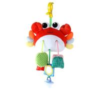 Giocattoli per sedili auto appesi peluche giocattolo di granchio per neonato con specchio a sonnoccio di cricke e teether granb cucciola per bambino mobile per lo sviluppo sensoriale e cognitivo