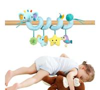 Giocattoli per Seggiolino Auto, Giochi per Passeggino, Peluche con Campanello Integrato Sensoriale E Decorazioni Colorate per Competenze Cognitive 0-3 Anni Bambini Cameretta E Viaggio