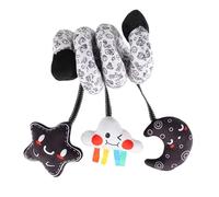 Giocattoli per seggiolino auto - Peluche sensoriale ad alto contrasto con campanello,Accessori per bambini leggeri per auto e strumento educativo precoce stimolazione visiva