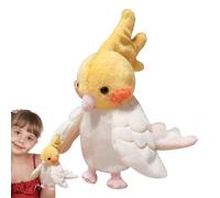Giocattoli per uccelli interattivi per bambola di pappagallo realistico, bambola di peluche colorata | Bambola di pappagallo stile di vita per bambini accessori per narrazione della storia, bambola