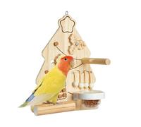 Giocattoli per uccelli per pappagalli - design accessorio per alberi di Natale da masticare in legno per gioco interattivo, trespolo di arrampicata con funzione di arricchimento, giocattolo in gabbia