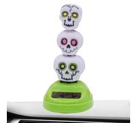 Giocattoli per vetri | Statuetta oscillante 3 teste di cranio divertente,ornamento da tavolo, accessori interni auto, decorazione per la casa per feste di Halloween e ufficio