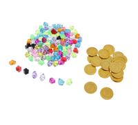 Giocattoli pirata, monete d'oro, gioielli per giochi di caccia al tesoro,