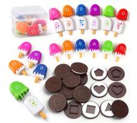 Giocattoli puzzle abbinati a forma realistica di biscotti, puzzle di riconoscimento delle forme, adatti per giochi da viaggio per bambini, apprendimento precoce, sviluppo delle abilità motorie fini, r
