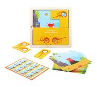 Giocattoli Puzzle in Legno, Gioco di Cattura Dei Dinosauri, Giocattolo Educativo Montessori, Sviluppa L'osservazione e il Pensiero Logico nei Bambini, Adatto per Bambini a Partire dai 3 Anni di Età