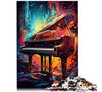Giocattoli puzzle pianoforte d'arte colorata 1000 pezzi puzzle per adulti puzzle in legno divertente a casa attività, regalo di compleanno, regali di viaggio, 1000 pezzi (50x75 cm)