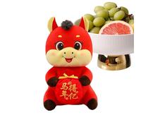 Giocattoli ripieni per l'anno del cavallo - Peluche di Capodanno cinese 2026 - Souvenir della felicità Giocattoli per animali per auto Interni Ufficio Casa Scuola Libreria Decorazione Scrivania -