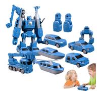 Giocattoli robot trasformatori, set di veicoli per la costruzione di robot per bambini piccoli - Giocattoli di costruzione magnetici multiuso per bambini che trasformano le auto - I veicoli