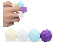 Giocattoli Sensoriali per Bambini, 4 Pezzi Palline Texture Colorate, Palline Sensoriali in Silicone, Giocattoli Quiet, per Esplorazione Tattile e Sviluppo Sensoriale
