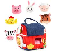 Giocattoli sensoriali per bambini - Giocattoli per bambini 6-12 , Gioco di riconoscimento delle lettere lo sviluppo, Set di morbidi peluche con animali da fattoria, giocattolo della fattoria m