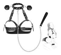 Giocattoli sessuali BDSM Bondage per coppie, set di manette per il seno Sex Bondage, imbracatura per il seno da A a D, giocattoli BDSM estremi per donne, manette, collare, catena di trazione