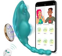 Giocattoli sessuali indossabili del vibratore del clitoride per donne, APP Control Invisible Silent Butterfly Panty Sex Stimulator con clip magnetica, 9 vibrazioni potenti, Clitoride Anale
