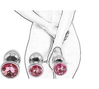 -Gìocaťtoli Šeșsualì Ṃasťurbatoré Dĩldō Pénẹ 3X Plug Ånålé da Donna Uomo Anåle Piastra Kit Ånål Plug per Uo,Set Plug Ånålé con Cristallo Diamante,Per Principianti Donne, Coppie, Uo