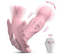 Giocattoli sessuali per adulti Donne Giocattolo sessuale - Dildo spingente indossabile con vibratori a farfalla a telecomando con 9 modalità di oscillazione e 9 modalità vibranti