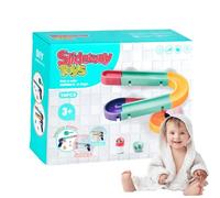 Giocattoli su guida da bagno - Scivolo acquatico, gioco doccia per divertimento, scivolo da parete con apprendimento interattivo, design colorato, materiale di alta qualità per la casa