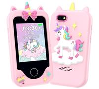 Giocattoli Telefono per Bambini per Ragazze, 71 cm Regali di Natale e Compleanno per Bambini di 3 4 5 6 7 8 Anni, Smartphone per Bambini con Touchscreen da 7,1 cm, Giocattolo Educativo con Fotocamera