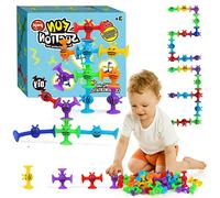 Giocattoli Ventosa, Bambini Silicone Giocattoli Bagno, 40 Pezzi Giocattolo di Costruzione, Pop Sucker Toys Giocattoli Sensoriali Regalo per Bambino di 3 4 5 Anni per Ragazze Ragazzi