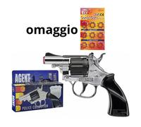 Giocattoli Villa Giocattoli Pistola Giocattolo Agent 38 Metal 8 Colpi Tamburo
