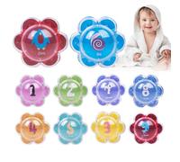 giocattolicon numeri da bagno - Palline da biliardo galleggianti 6x4,5x6 cm, giocattolieducativi colorati in ABS per l'acqua, set da gioco sensoriale per bambini | Divertenti giocattolida bagno did