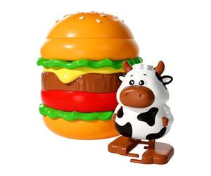 Giocattolo a a forma di hamburger che si muove | Hamburger a sorpresa, pulcino, maiale, mucca, accessorio per feste, bagno, all'aperto, campeggio, viaggi