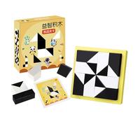 Giocattolo a blocchi puzzle modello invisibile in legno | Gioco puzzle apprendimento sensoriale per pensiero logico spaziale, esercizi sviluppo cognitivo