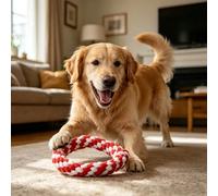 Giocattolo a forma di cuore per cani, giocattolo da tirare resistente adatto per cani di taglia grande come il Golden Retriever, giocattolo interattivo per la dentizione e la masticazione per cuccioli