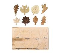 - Giocattolo a forma di foglia, 20 x 15 cm, grande puzzle in legno a forma di foglia, colorato tavolo educativo | giocattolo cognitivo prescolare per ragazze, bambini piccoli, compleanno