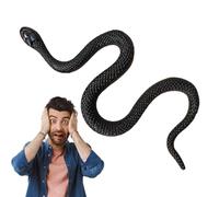 - Giocattolo a forma di serpente - realistico accessorio di scena nero per spaventare animali, , scoiattoli